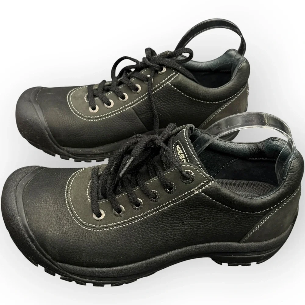 Keen Black Leather work Shoes 11.5 Anti-Slip Oil Resistant Non-marking Chunky